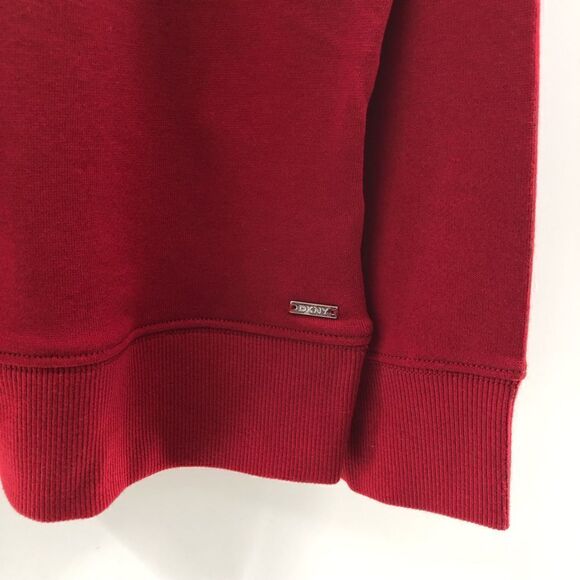 ‎DKNY Sequin-Embellished Keyhole Swe Holiday Red Small - Picture 4 of 11